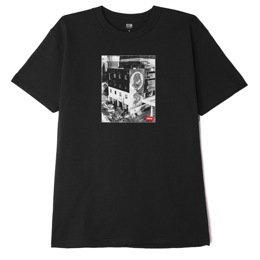 Obey South Korea Photo Tee in Black - Size Large